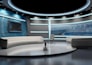 design 3d TV set, news broadcast, virtual studio and event stage